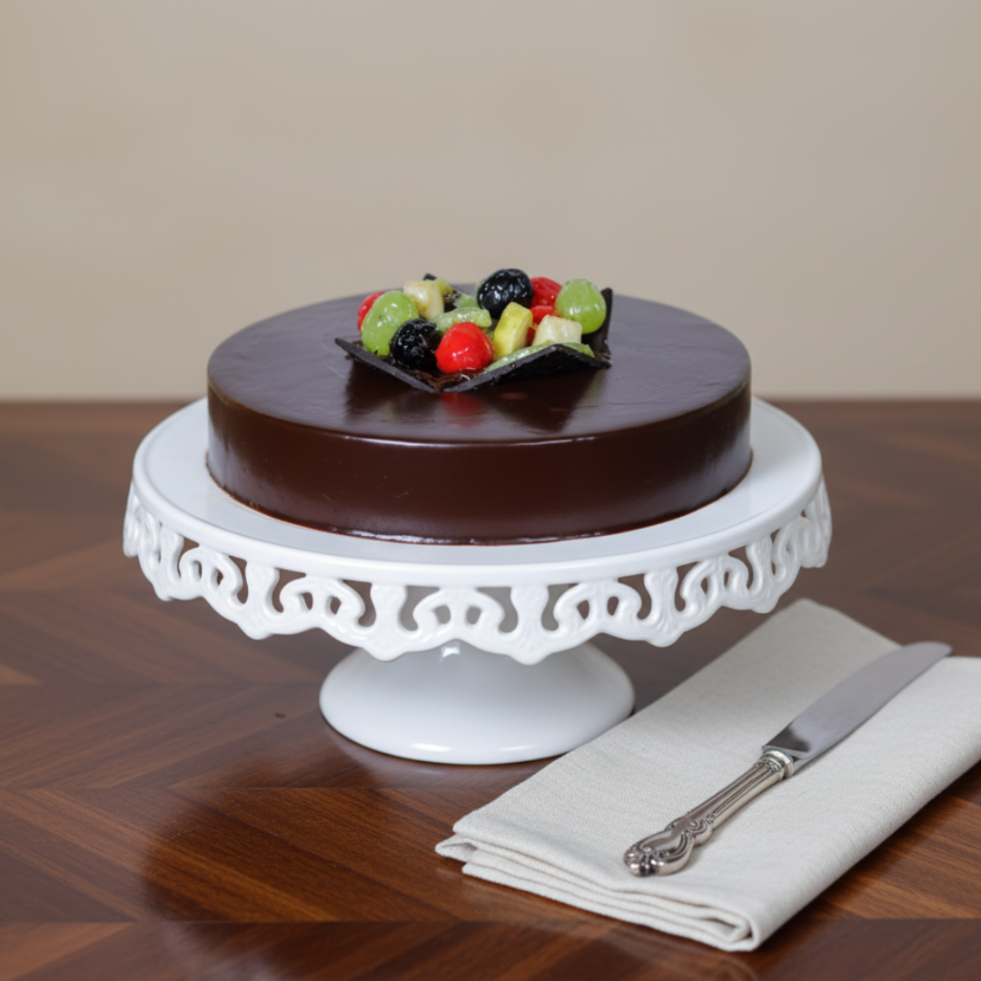 Delicious mixed Fruit Truffle Cake