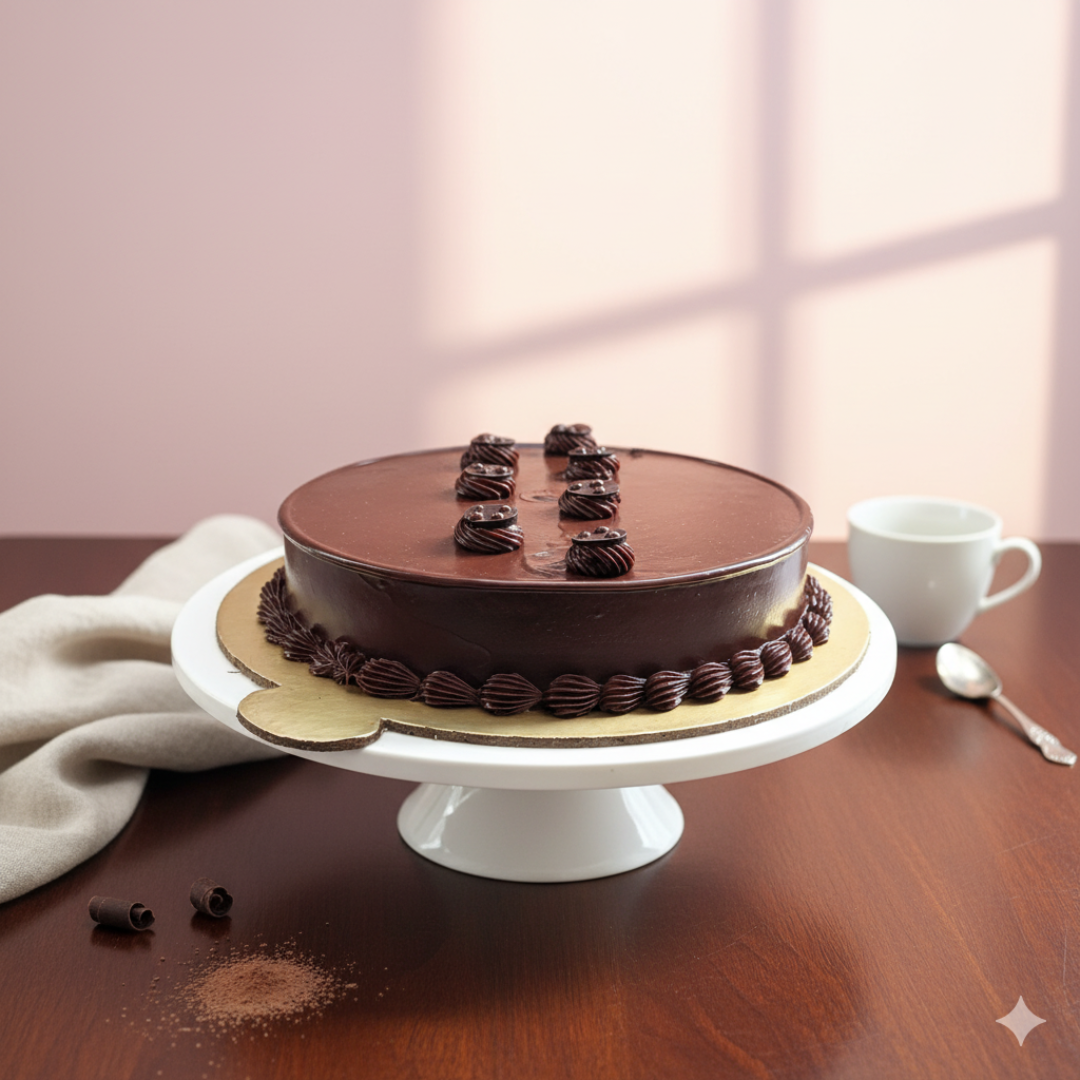 Alluring Belgian Chocolate Truffle Cake