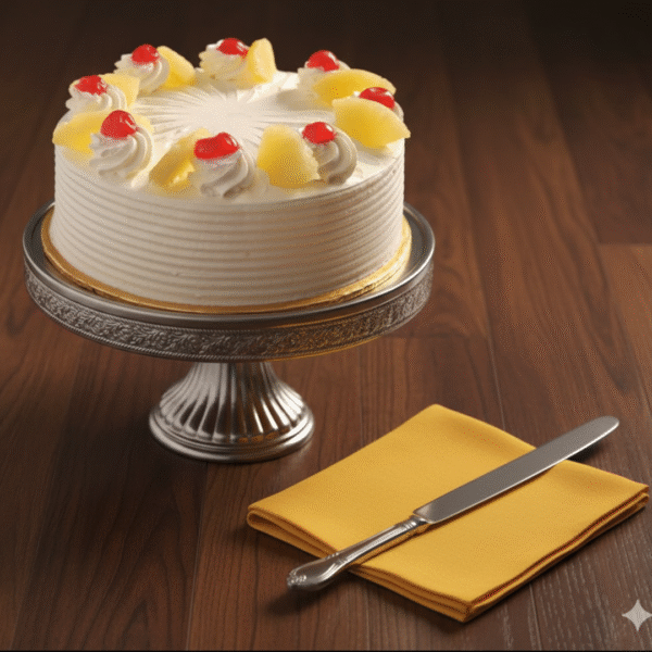 Pineapple Cake topped with cherries