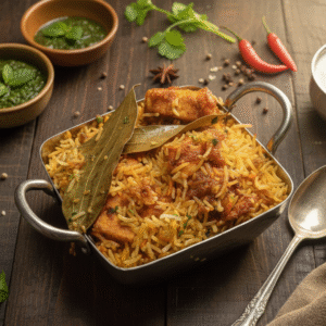 Jain Tofu Masala Maharaja Biryani