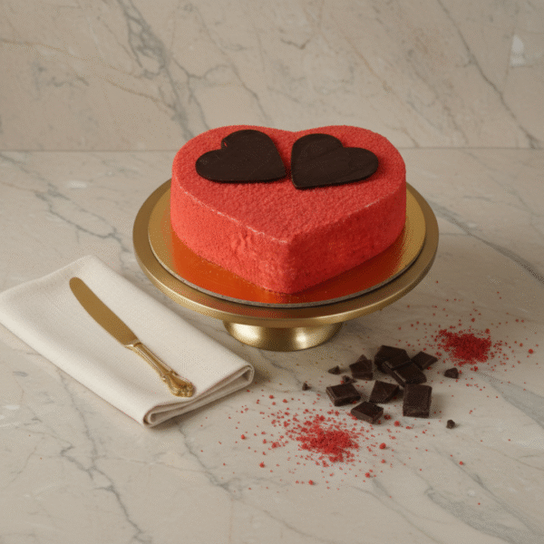 Red Velvet cake with Hearts