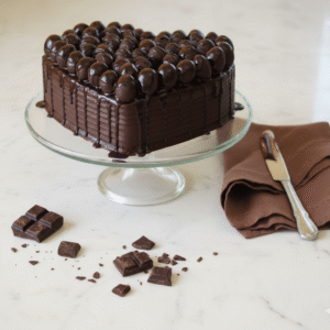 Belgian Truffle Heart Cake