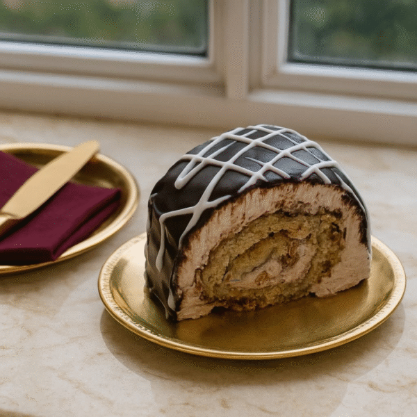 Belgian Chocolate Mousse Swiss Roll