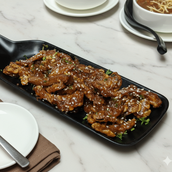 Vegan ChYcken in Sesame Sweet N Sour Hoisin Sauce