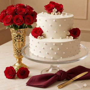 The Ruby Rose & Pearl Opulence Cake