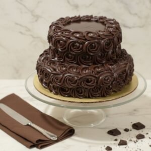 Enchanting Double-Tier Truffle Cake
