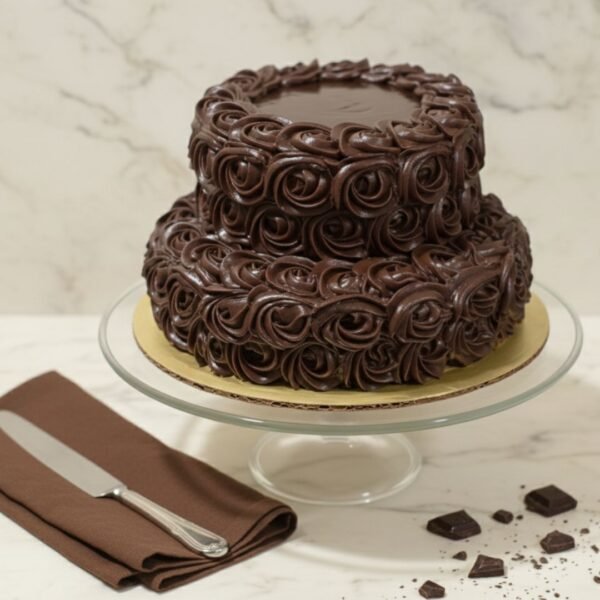 Enchanting Double-Tier Truffle Cake